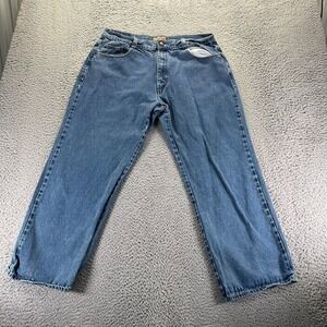 Reboot Jeans Mens 40x32 Blue Cotton Denim Straight Leg Baggy Light Wash Workwear